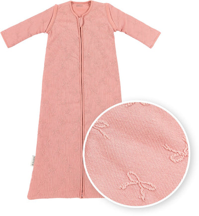 Meyco Baby Studio Collection Bow Babyschlafsack mit abzippbaren Ärmeln – Rosa – 90 cm – 2,5 Tog
