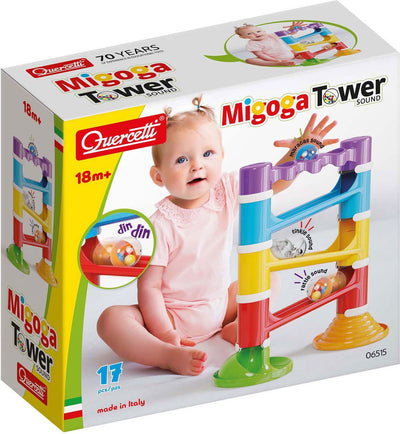Quercetti Migoga Knikkerbaan Tower mit Sound, 17dlg.
