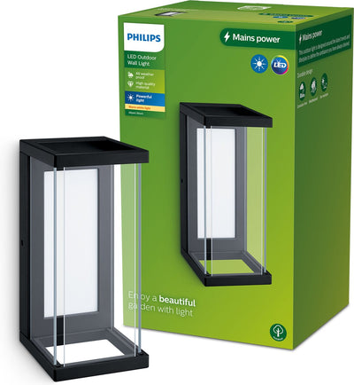 Philips LED Philips Ulyzo Wandleuchte – Schwarz – E27