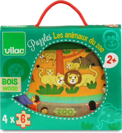 Vilac Holzpuzzle Zoo – Lernspielzeug in Holzkiste.