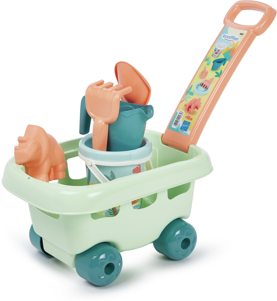 Ecoiffier Bolderkar mit Bucket Set Dino, 7dlg.