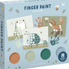 Kleine niederländische Fingerfarbe Set Forest Friends Green 14 Papes