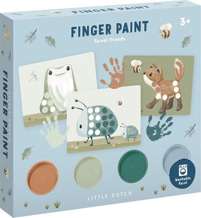 Kleine niederländische Fingerfarbe Set Forest Friends Green 14 Papes