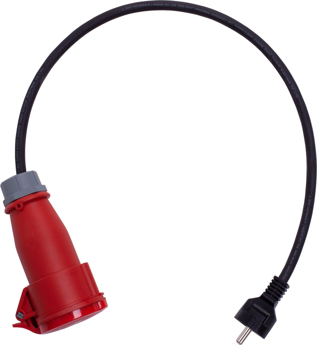 Blaupunkt EV-Adapter Adap2 rot Cee Schuko | 1-Phasen- auf 3-Phasen-Stecker