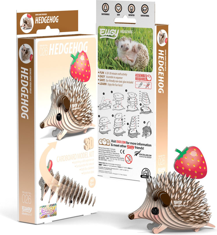 Eugy 3D-Puzzle – Igel – Waldtiere – nachhaltig – alle sammeln – 6 Jahre