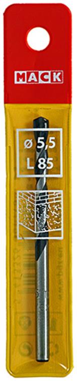Mack 1018445 - Betonbohrer DIN 8039 ø 5,5 x 85 mm | 5 Stück