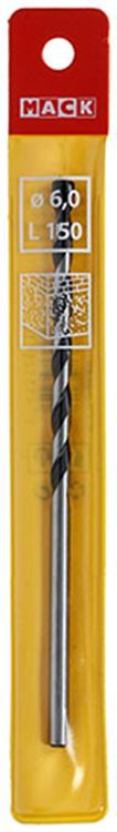 Mack 1018461 - Betonbohrer DIN 8039 ø 6,0 x 150 mm | 5 Stück