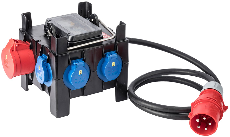 Keraf-Verteilerkasten 3x16a 6x230v + Schleife 1x32a 5p 400v