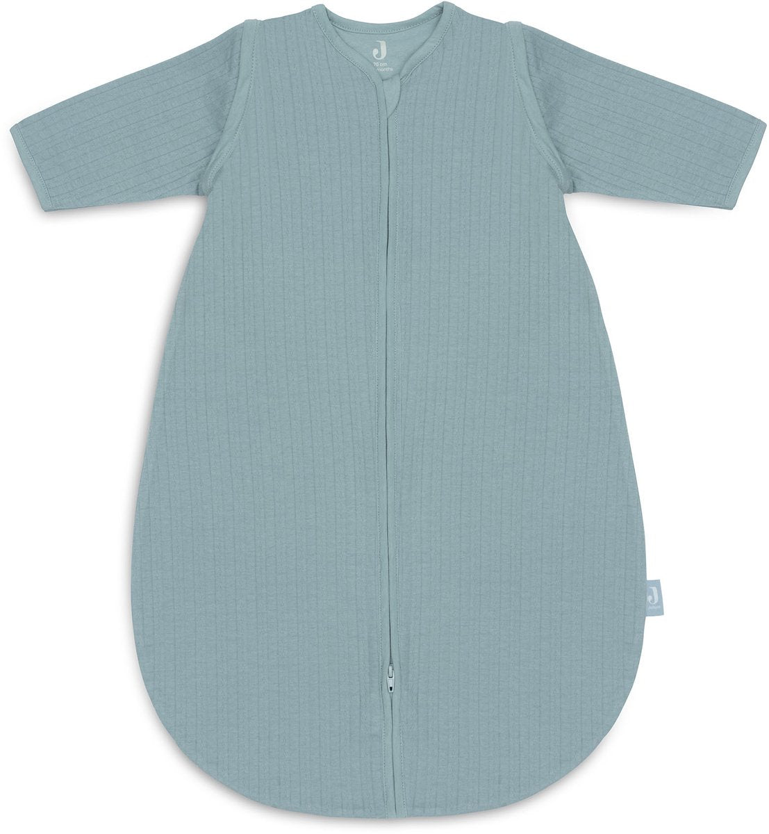 Jollein Babyschlafsack Sommer mit abzippbarer Hülle 70cm – rund – offenes Meergrün – Sommerschlafsack