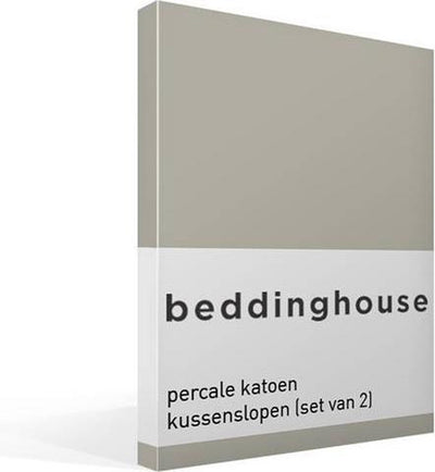 Bettwäschehaus – Perkal-Baumwolle – Kissenbezüge – 2er-Set – 60 x 70 cm – Sand