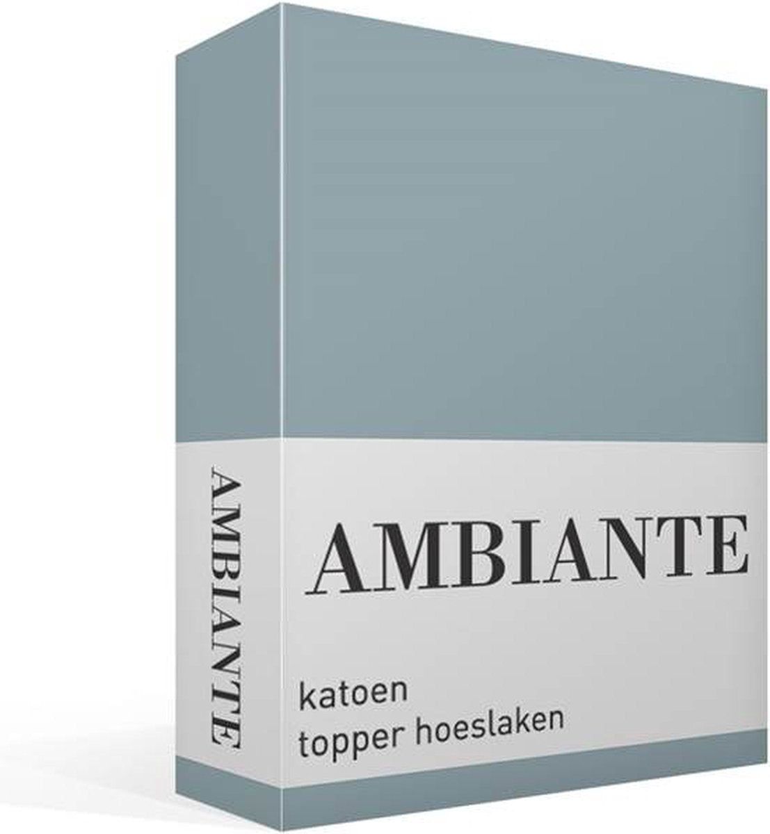 Ambiante Baumwoll-Uni-Topper-Spannbettlaken – Einzelbett – Blau