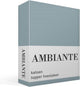 Ambiante Baumwoll-Uni-Topper-Spannbettlaken – Einzelbett – Blau