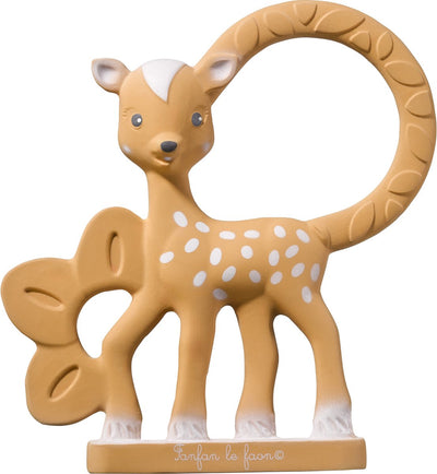 Sophie, die Giraffe, Fanfan, der Hirsch-Beißring – Naturkautschuk – weiche Reliefflächen für das Zahnfleisch – leicht zu greifen – geeignet ab 0 Monaten