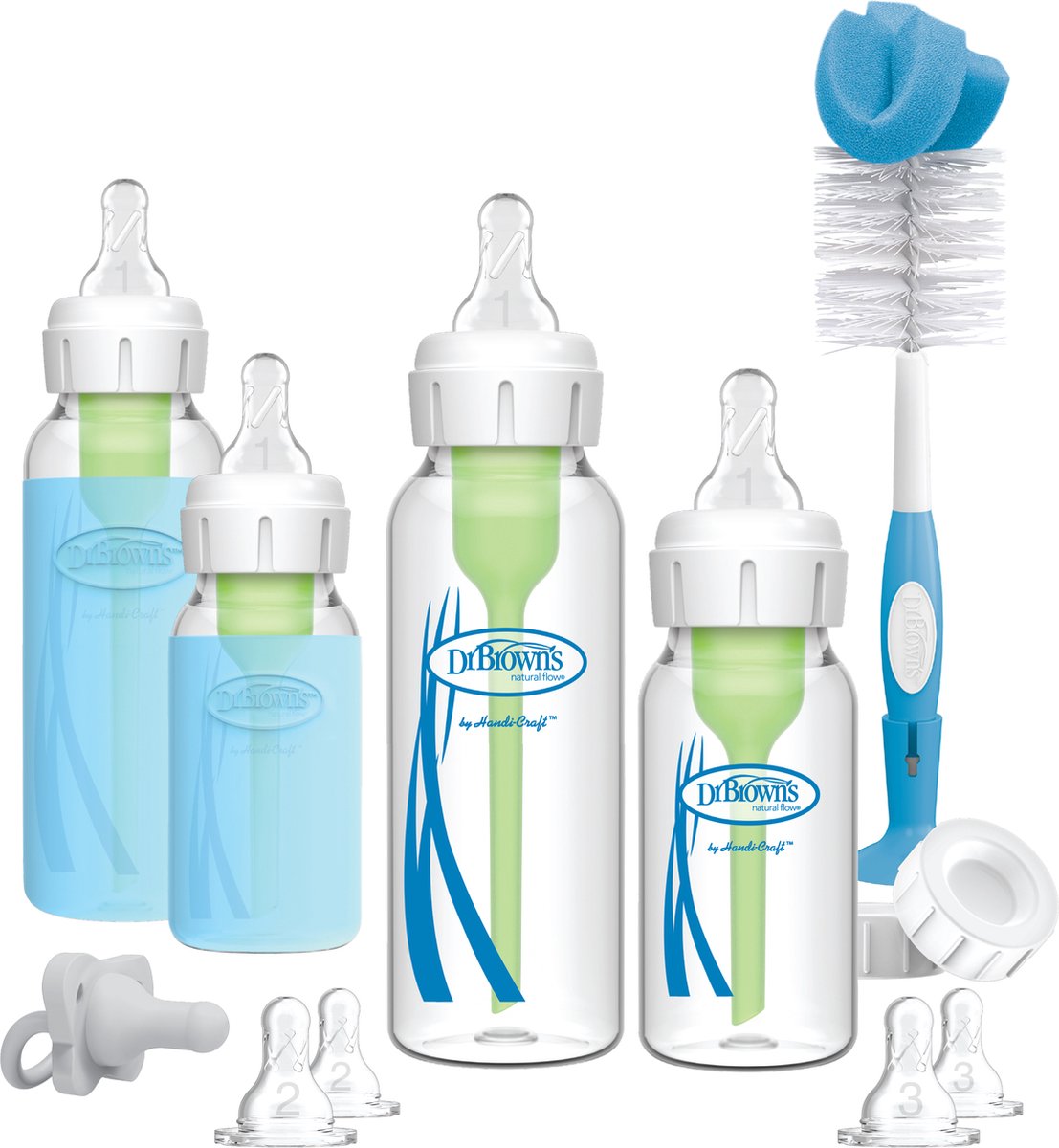 Dr. Brown's Options+ Anti-Kolik-Starterset – Enghalsflasche – Glas