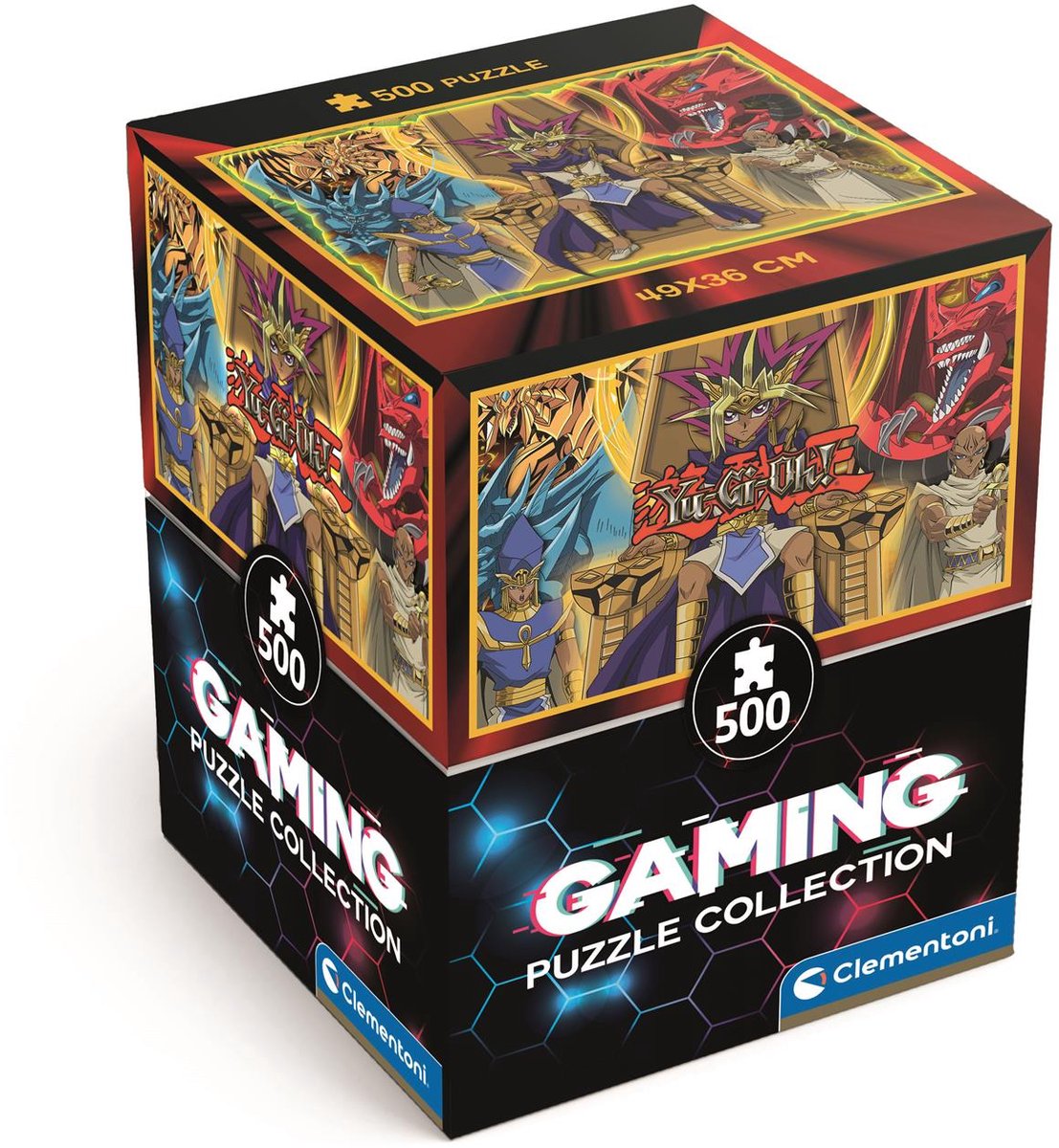 Clementoni – Puzzle – 500 Teile – Yu-gi-oh – Gaming-Sammlung – Würfel – Puzzle für Kinder und Erwachsene