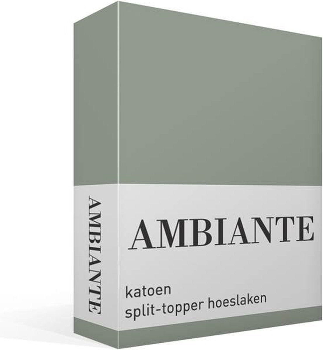 Ambiante Baumwoll-Uni-Split-Topper-Spannbettlaken – Einzelbetten – Grün
