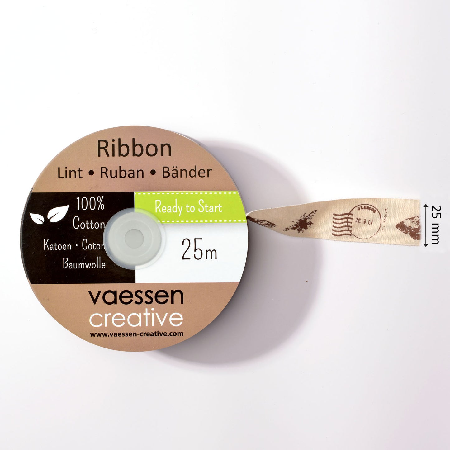 Vaessen creative • Band 25 m x 25 mm Stempel Schmetterling