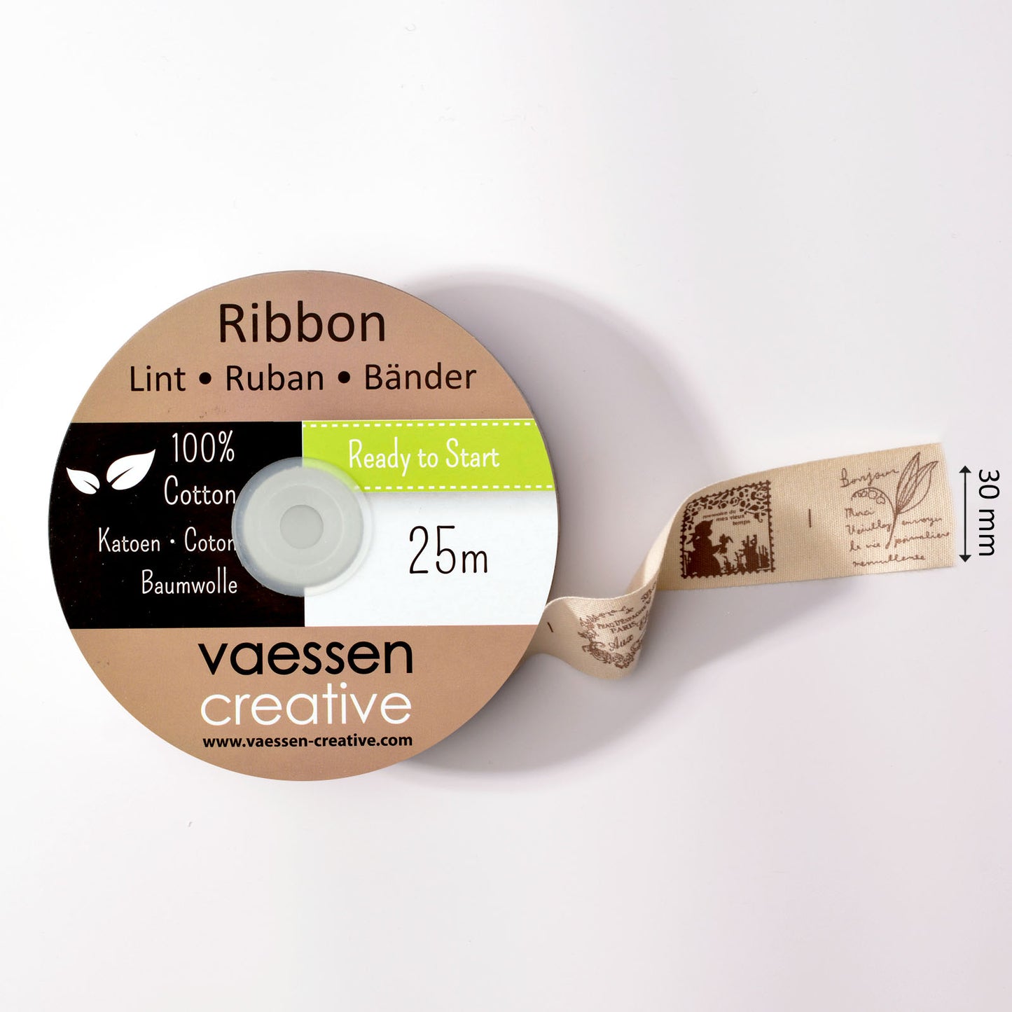 Vaessen creative • Band 25 m x 30 mm mit Text