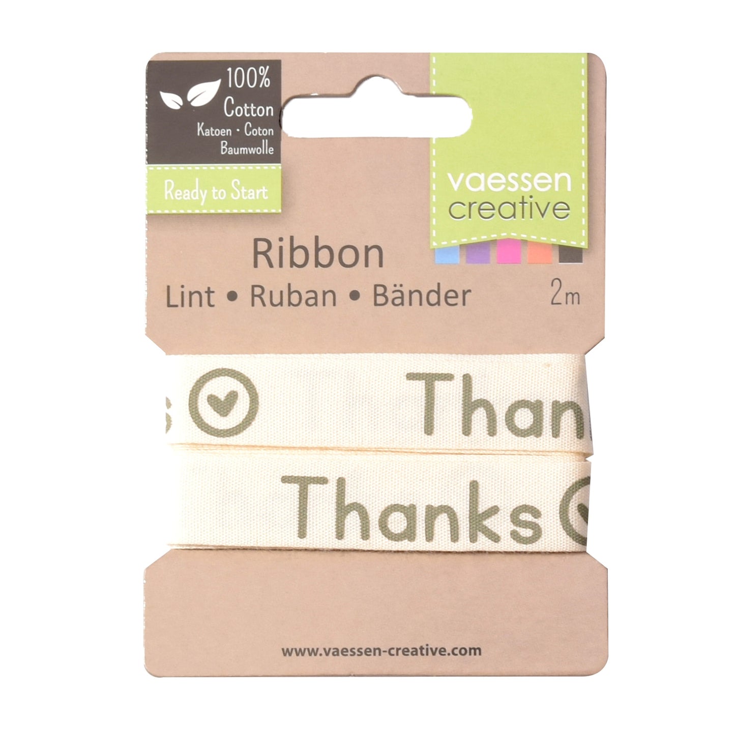Vaessen creative • Band 2 m x 15 mm eng Danke