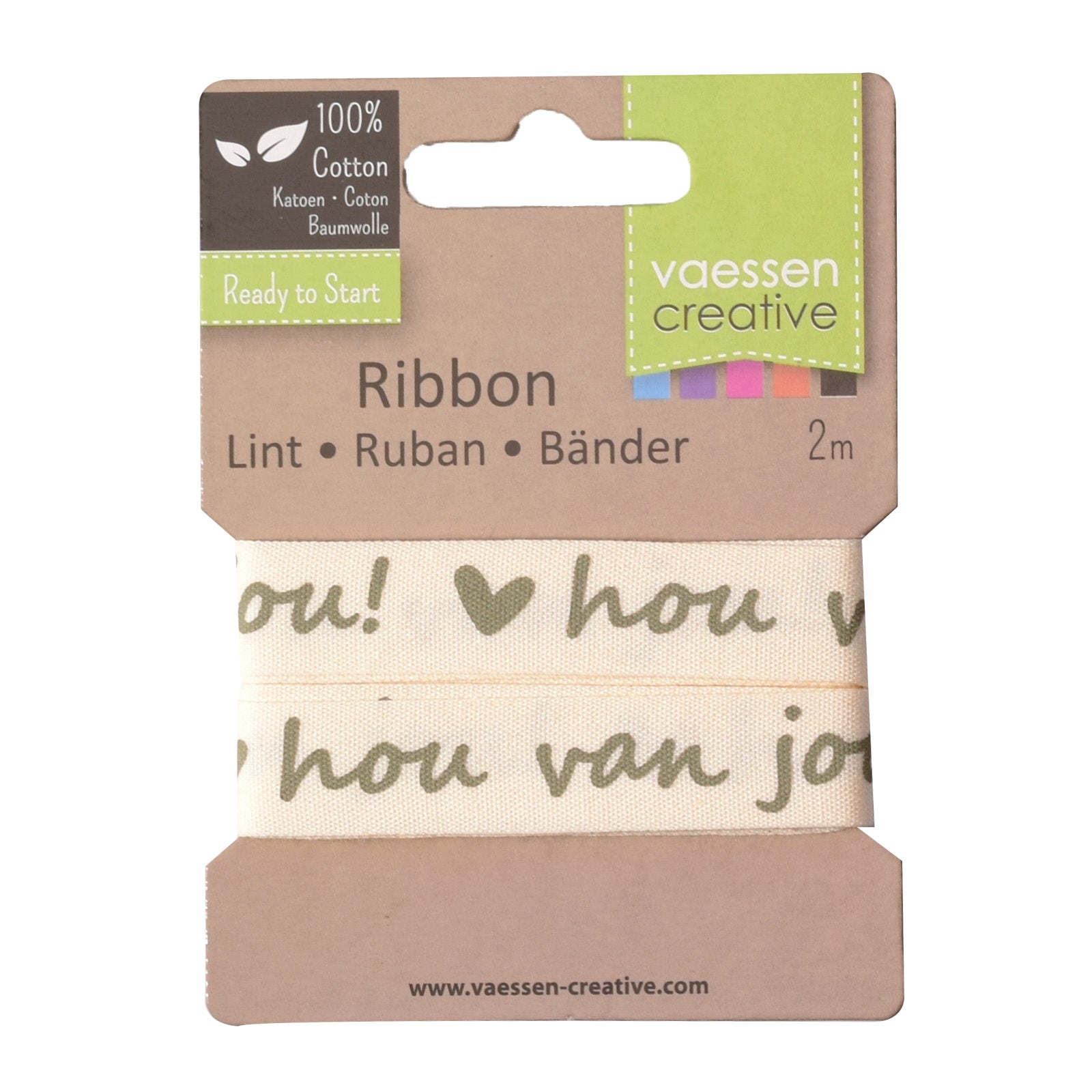 Vaessen creative • Band 2mx15mm en love you
