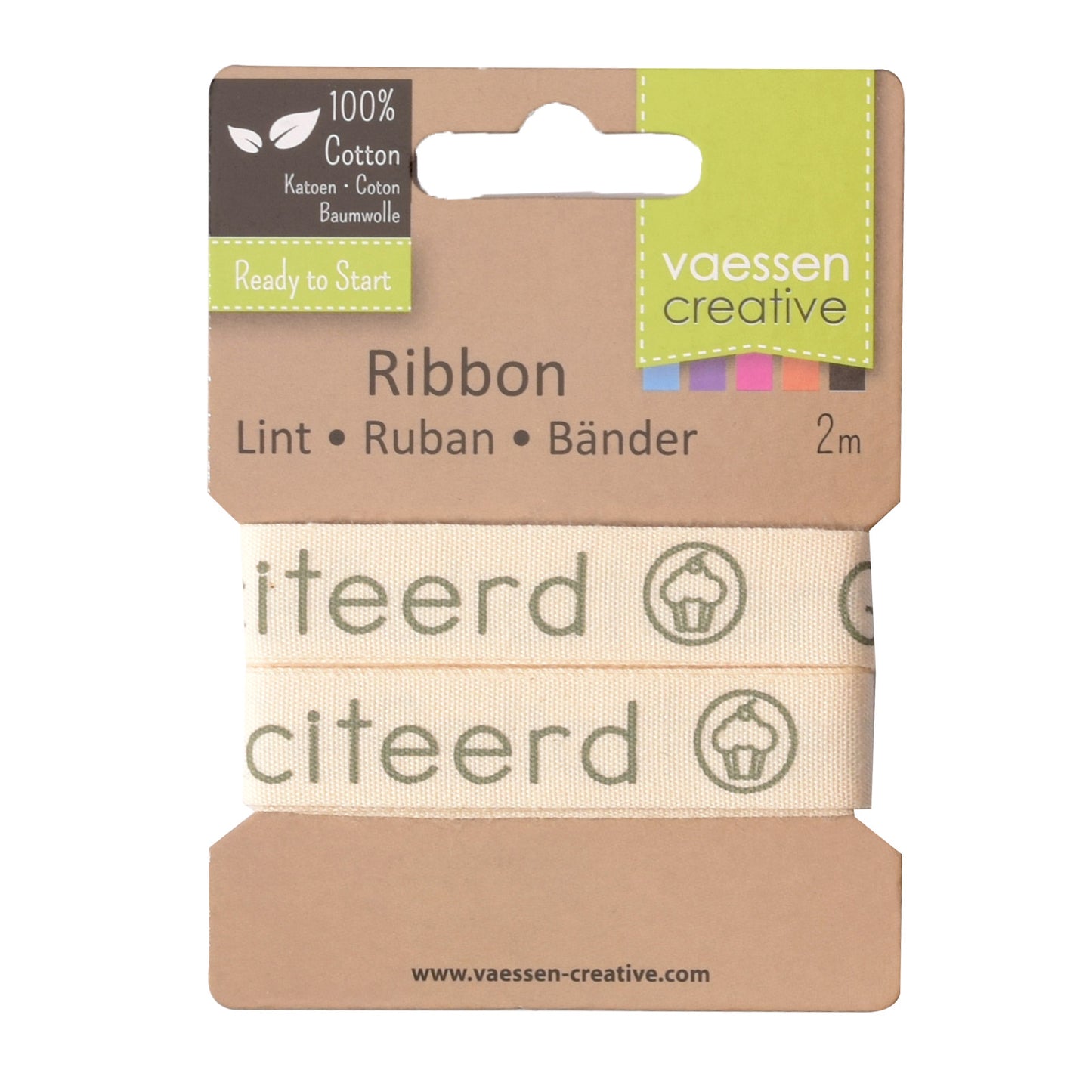 Vaessen creative • Band 2 m x 15 mm und herzlichen Glückwunsch