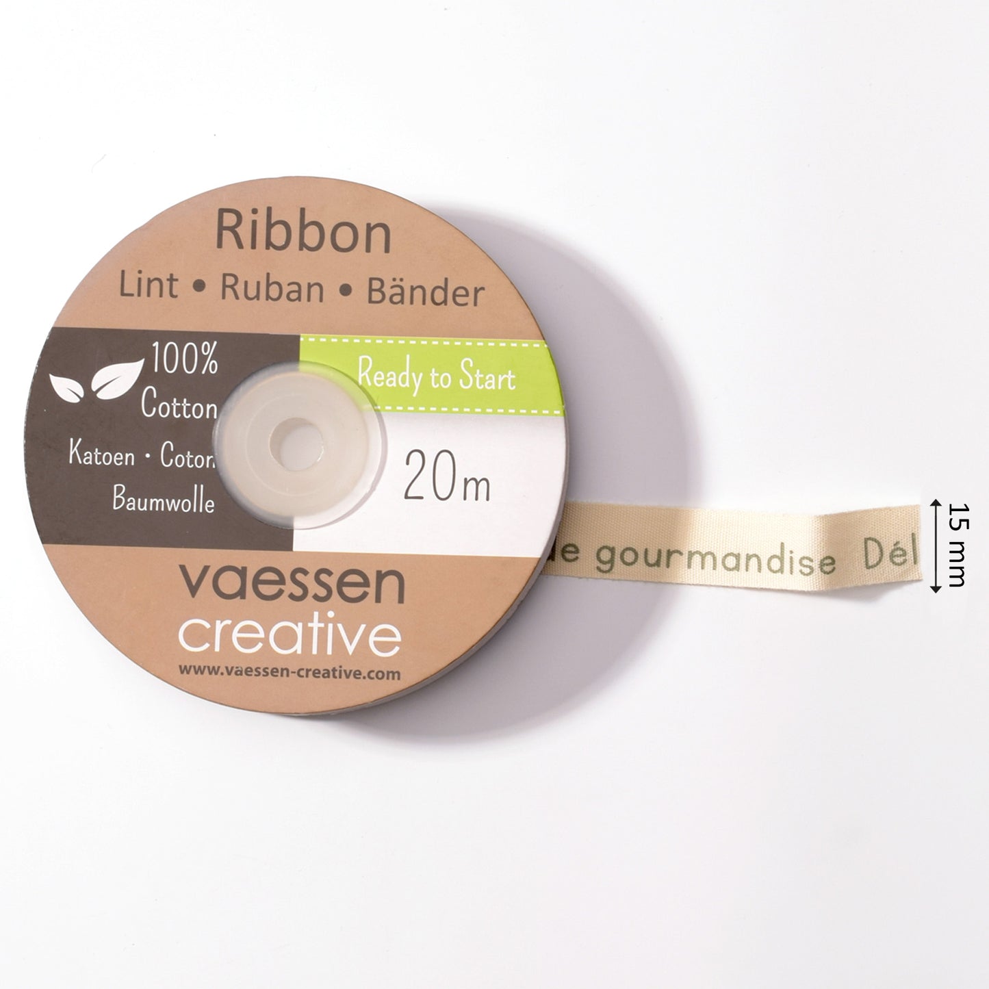 Vaessen creative • Band 20 m x 15 mm für Delikatessen