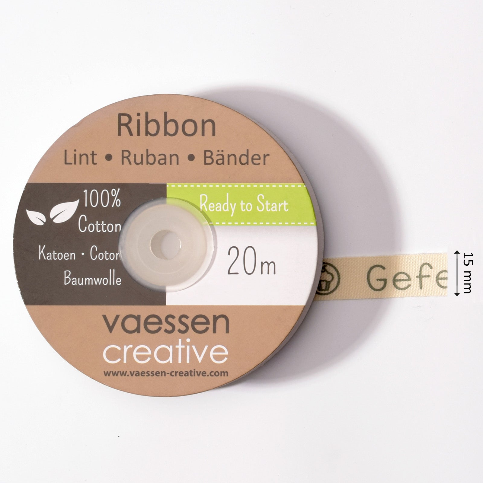 Vaessen creative • Band 20 m x 15 mm und herzlichen Glückwunsch
