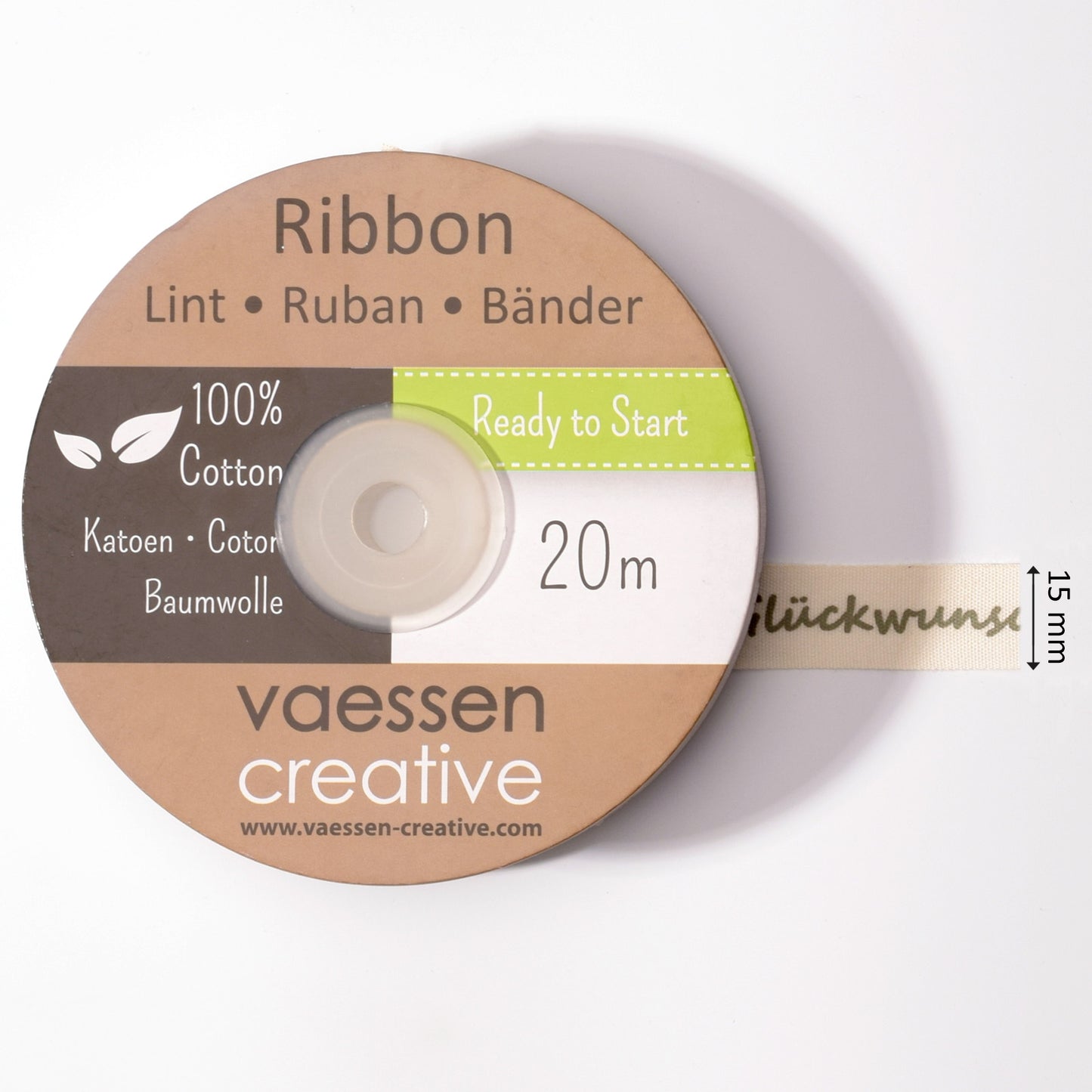 Vaessen creative • Band 20mx15mm das Original Glückwunsch