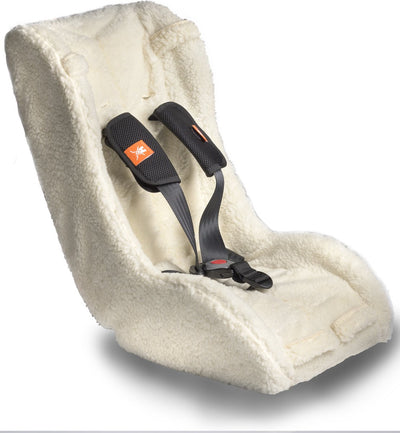Melia Bakfiets Inzetstoel - Bequemer Kleinkindersitz für Fahrradanhänger - Weiß, 75x25x15cm, 5-Punkt-Gurt