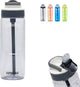 Kambukka Lagunenwasserflasche 750 ml – klar 2.0 – mit integriertem Strohhalm – 100 % auslaufsicher