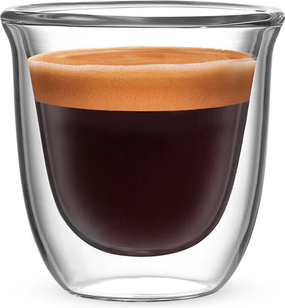 Bialetti Firenze doppelwandige Espressogläser – 80 ml – 2er-Set – Borosilikatglas – spülmaschinenfest