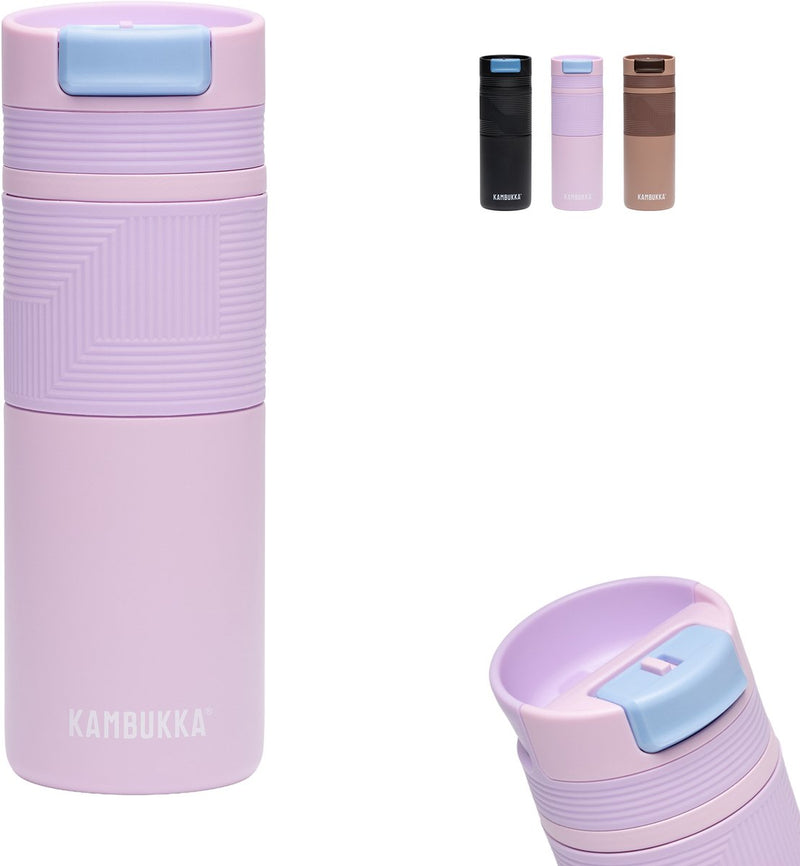 Kambukka Cabo Grip Thermobecher 500 ml – Kaffeebecher to go – auslaufsicherer Kaffeebecher – Edelstahl – Fairywing Dream