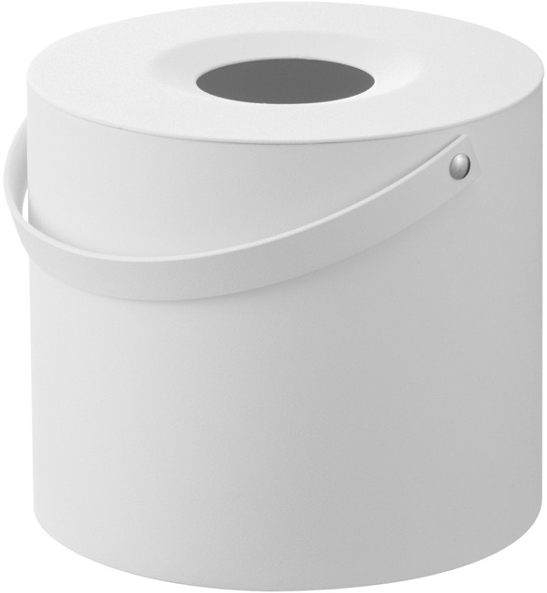 Yamazaki Taschentuchbox rund mit Griff – Turm – weiß