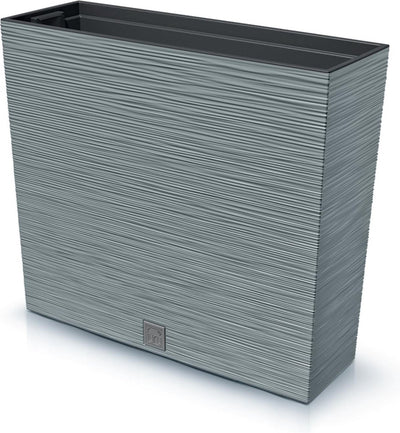 Prosperplast Furu Case Tower – Blumentopf-Übertopf mit Einsatz – für drinnen und draußen – Farbe Beton (grau)