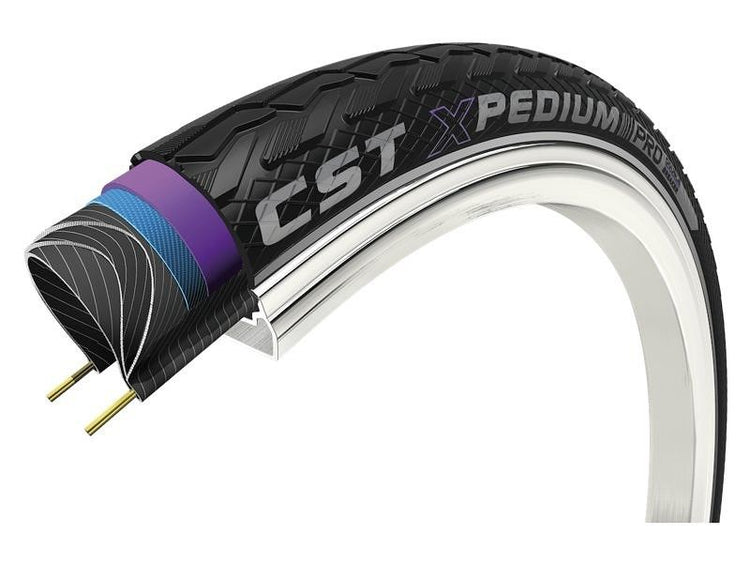 CST-Außenreifen xpedium pro 26 x 1,75'' 47-559 – schwarz mit Reflexion