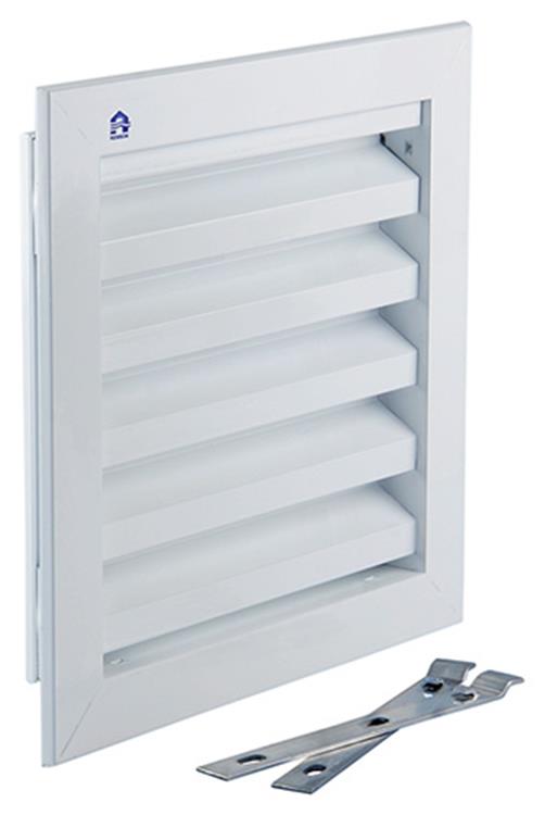 Renson 1006224 – Wandgitter Einbau 411 Alu Ral 9010 200 x 200 mm | 1 Stk
