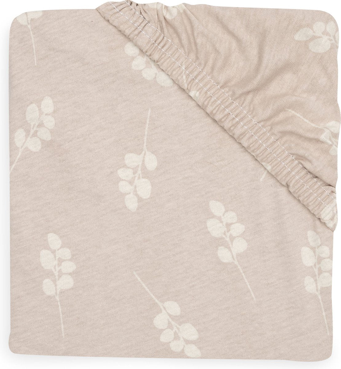 Jollein - Spannbettlaken Jersey 60x120cm - Wiege, Bett, Babybett - Zweig - Wildrosa