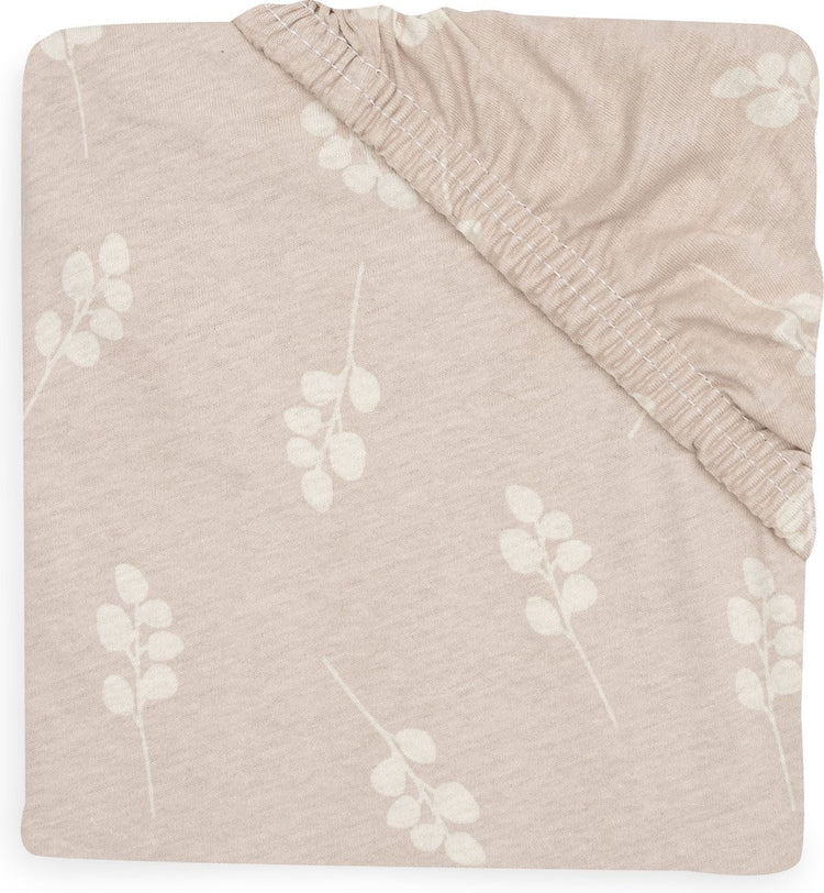 Jollein - Spannbettlaken Jersey 60x120cm - Wiege, Bett, Babybett - Zweig - Wildrosa