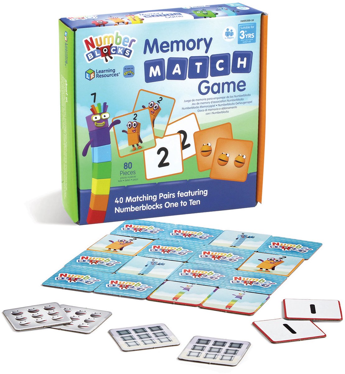 Lernressourcen Mathlinkâ® Würfel Zahlenblöcke – Gedächtnis-Mathe-Spiel