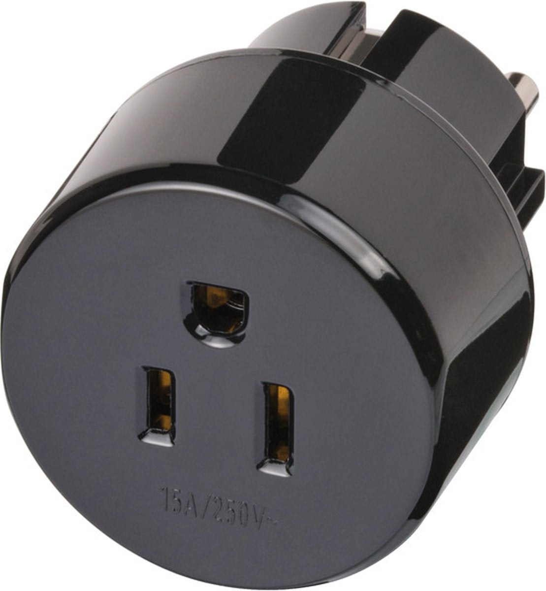 Brennerstuhl Reisestecker-Reiseadapter (Reisestecker-Adapter für: Schutzkontakt-Steckdose und USA-Japan-Stecker) schwarz