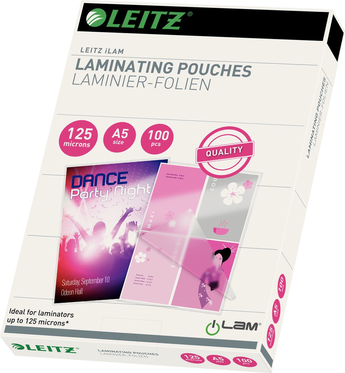 Leitz - Laminierfolien - A5 - 125 Mikron - 100 Stück