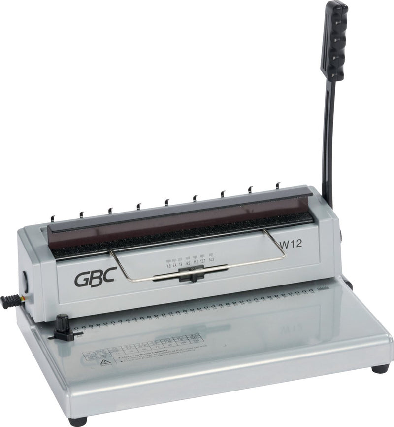 GBC W12 Manuelle Stanz- und Drahtbindemaschine – Kapazität 125 A4-Blätter