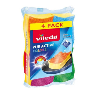 Vileda durchsuchen Schwämme pur aktive Farben 4 Teile
