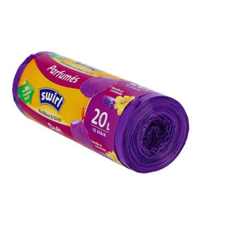Wirbel Swirl Pedal Eimer-Beutel mit Entwurfsband Parfümierte Vanille-Lavender 20 l 12 Teile