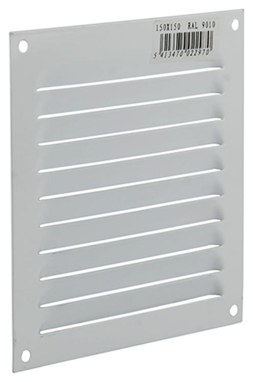 Renson 1015063 - Lamellengitter flach Aluminium weiß 150x150mm | 10 Stück