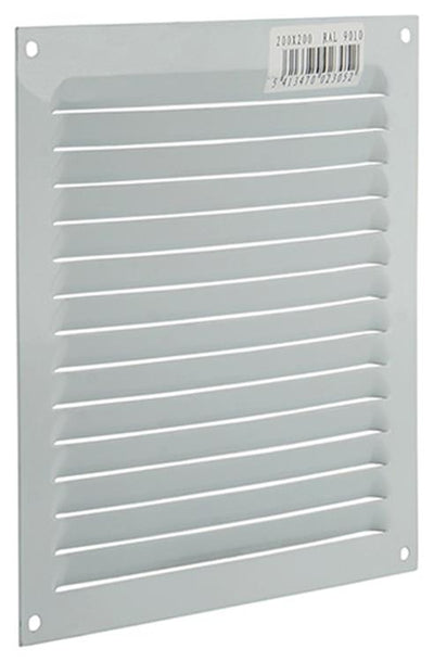 Renson 1015069 - Lamellengitter flach Aluminium weiß 200x200mm | 10 Stück