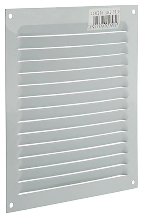 Renson 1015069 - Lamellengitter flach Aluminium weiß 200x200mm | 10 Stück