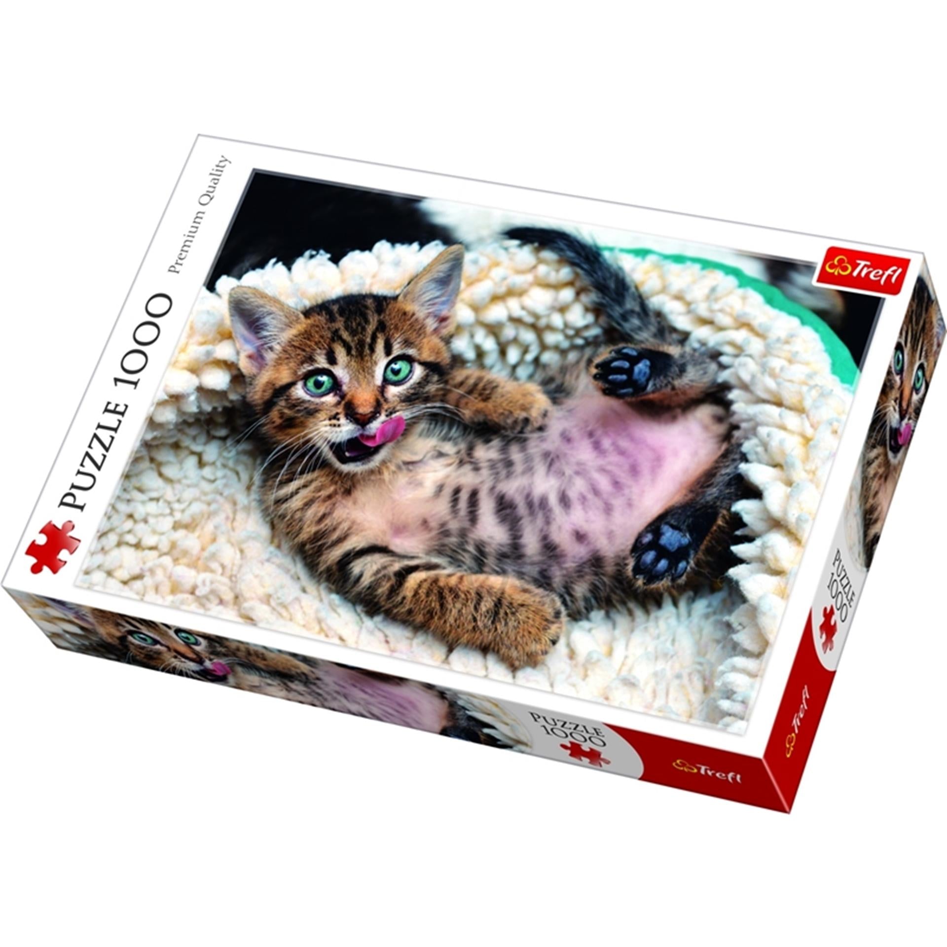 Puzzle 1000 Teile - glückliches Kätzchen
