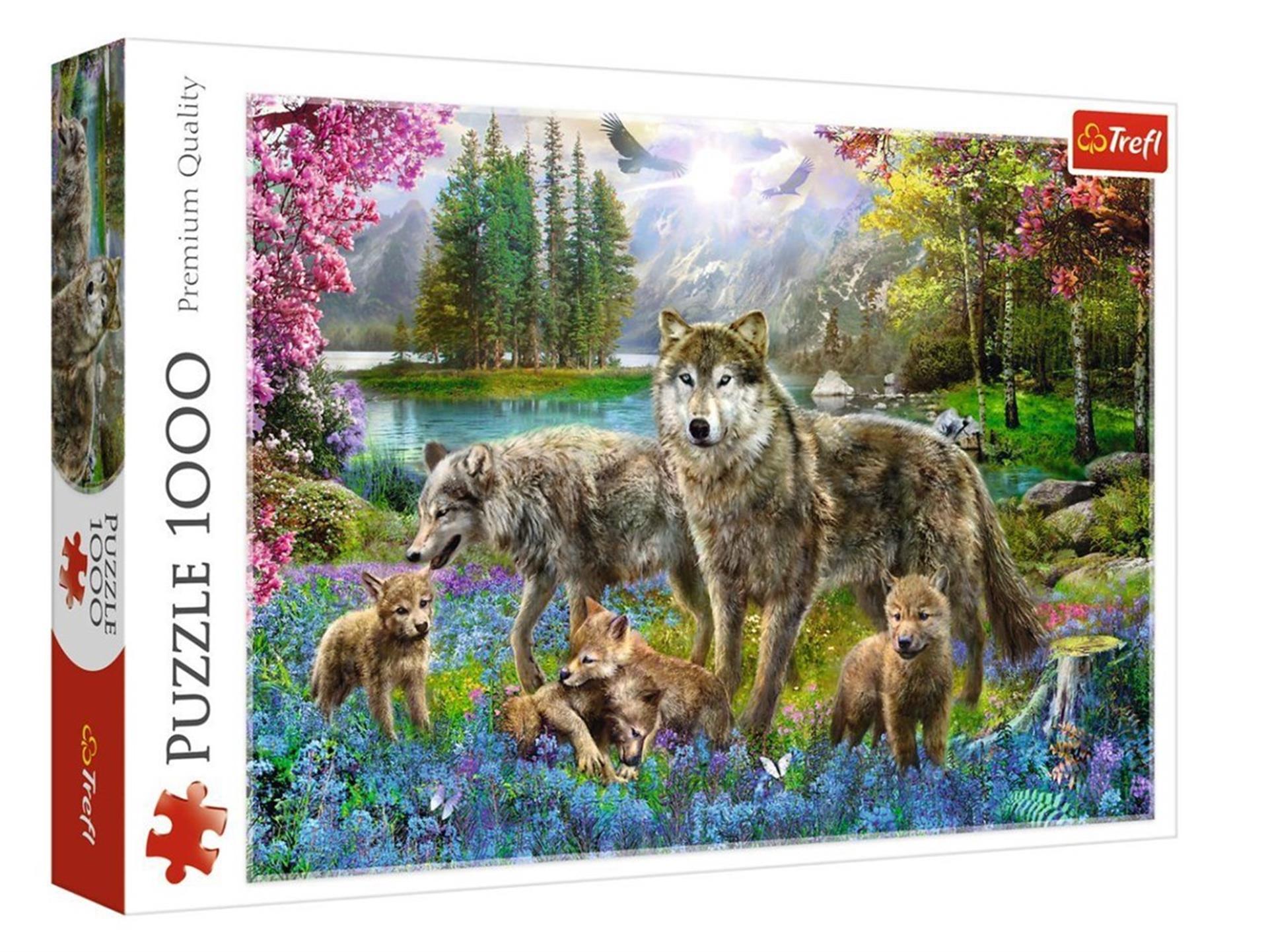 Puzzle 1000 Teile - Treffen der Wölfe