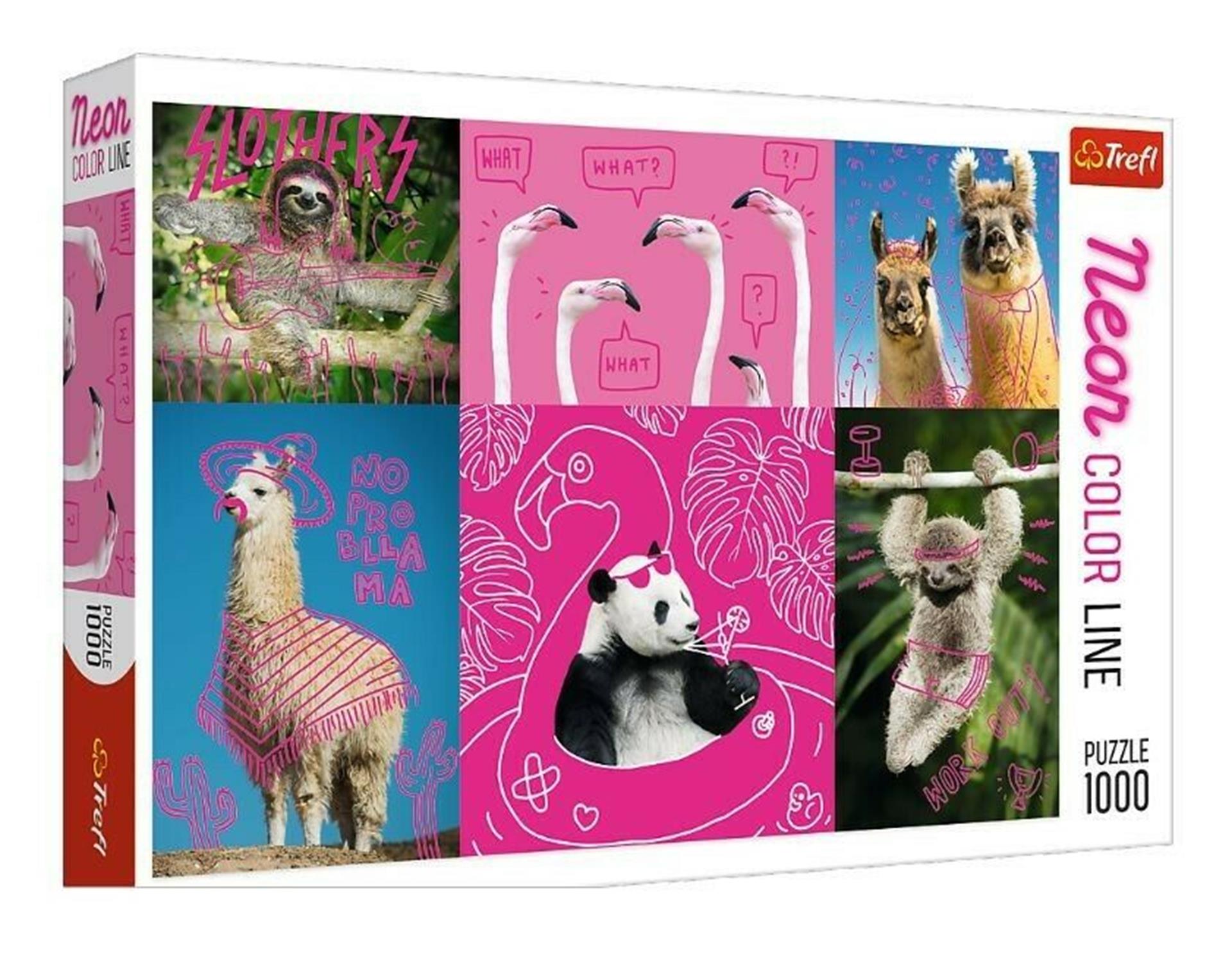 Puzzle Crazy Beasts Neon 1000 Teile